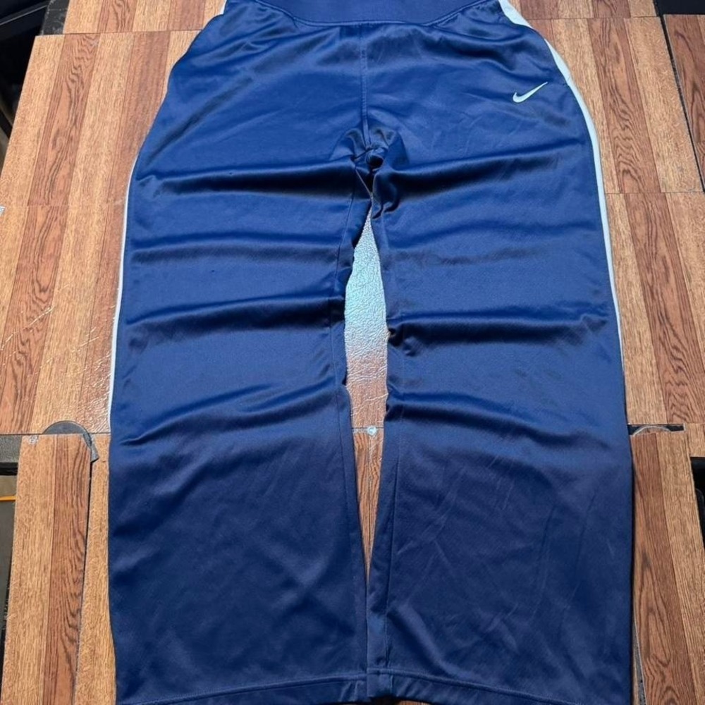 Nike Blue Dri-Fit Retro Tech Sportswear Baggy Hem Track Sweatpants Large
